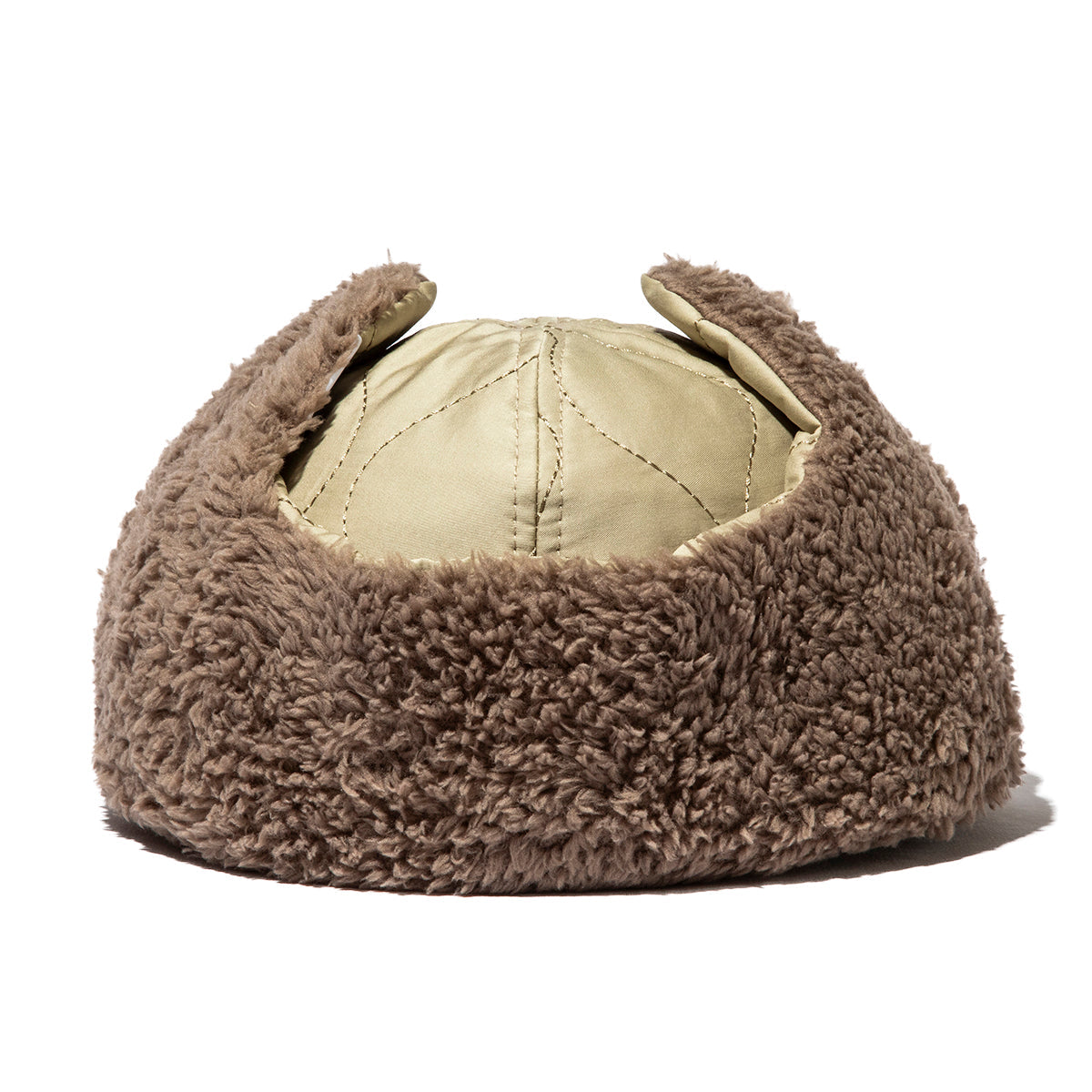 2WAY 6PANEL MILITARY QUILT BOA FLEECE EARFLAP CAP