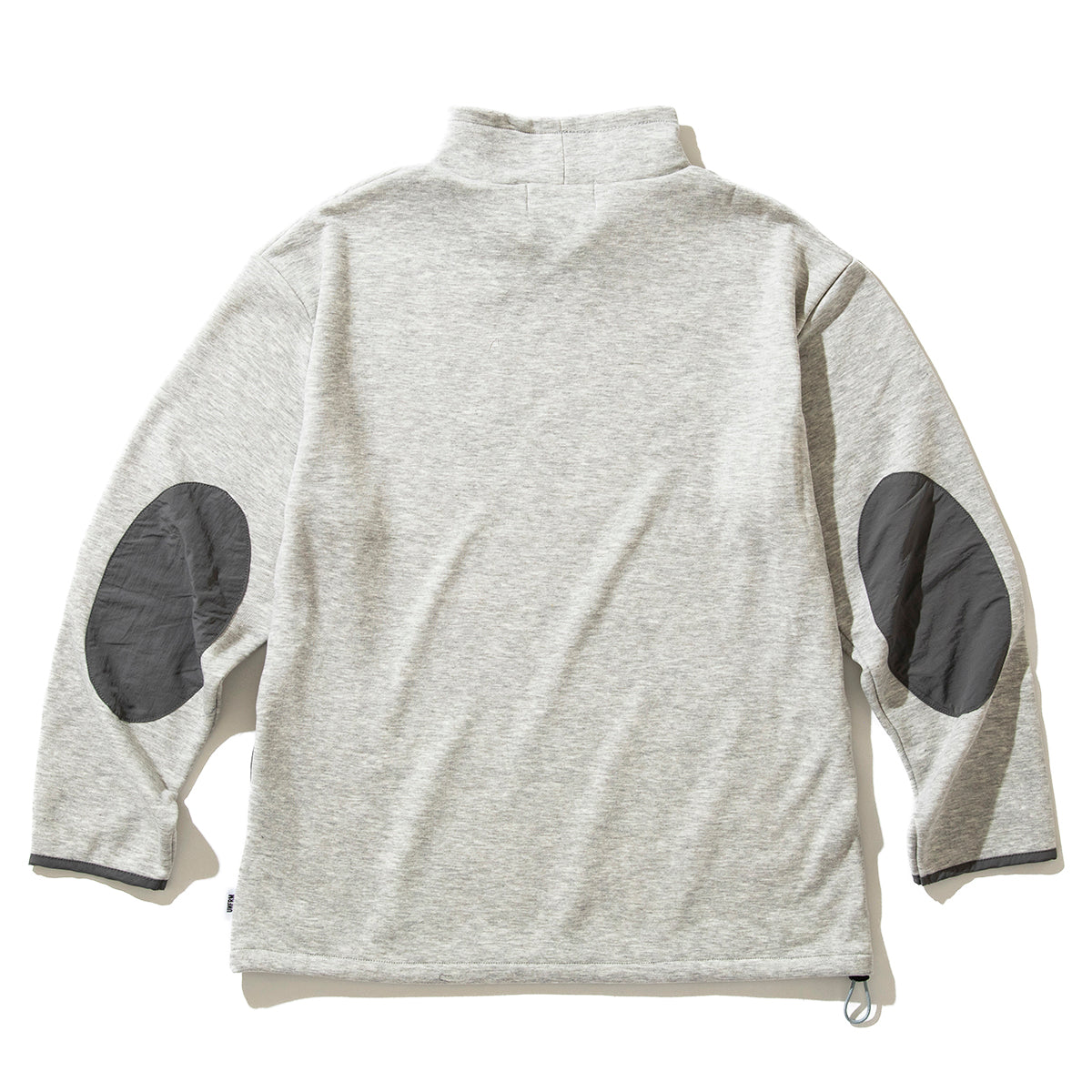 REVERSE FLEECE EMBROIDERY MOCK NECK PULLOVER