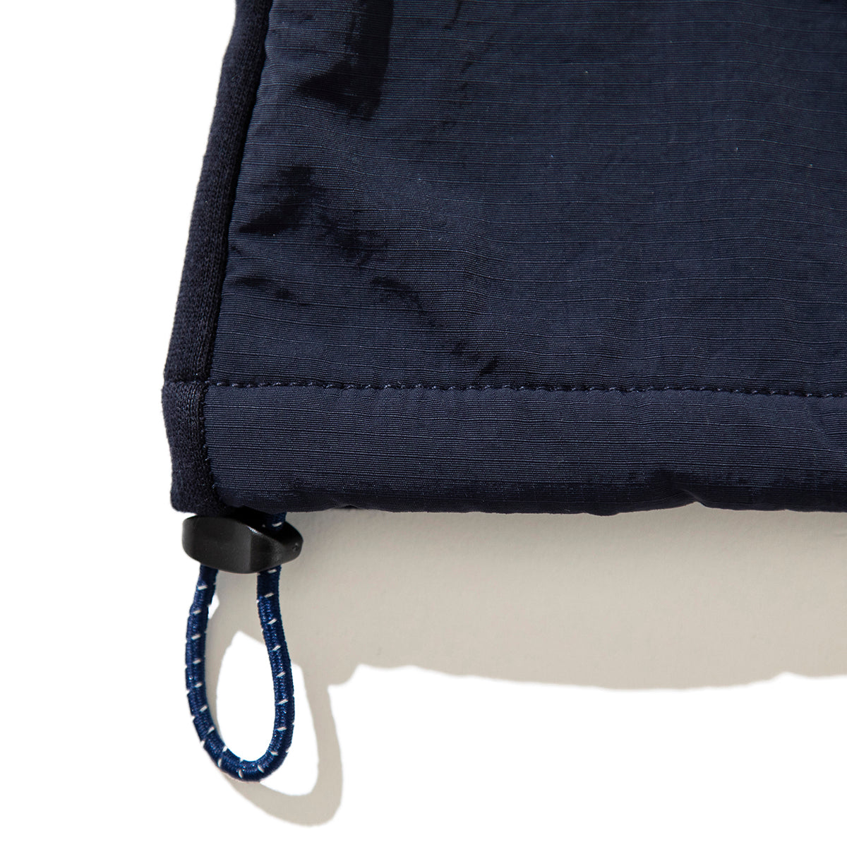 REVERSE FLEECE EMBROIDERY MOCK NECK PULLOVER