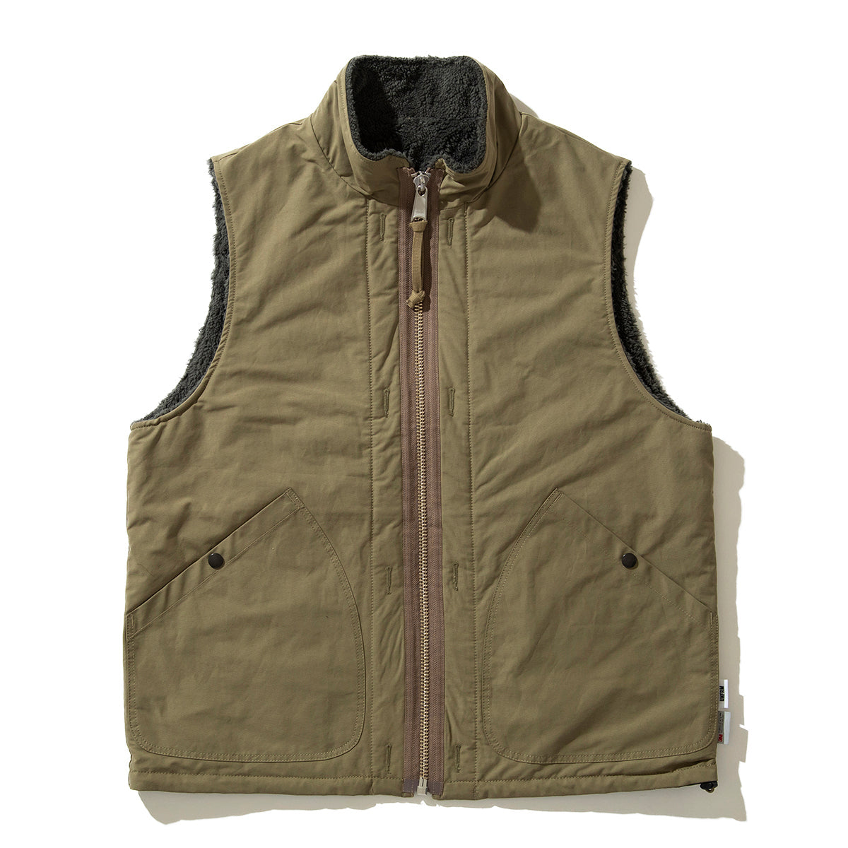COTTON / POLYESTER REVERSIBLE STAND COLLAR VEST