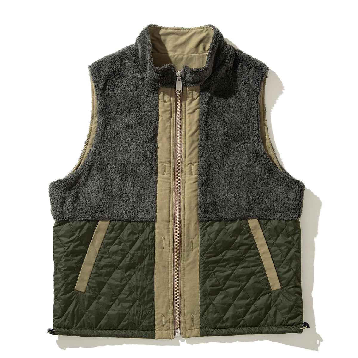 COTTON / POLYESTER REVERSIBLE STAND COLLAR VEST