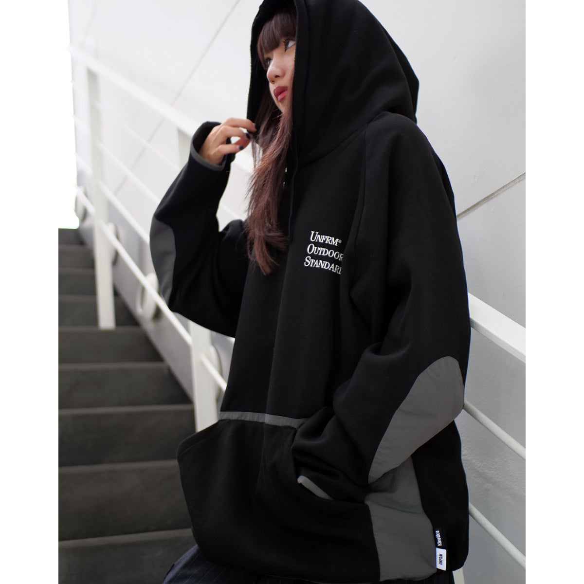 UNFRM x Kinetics REVERSE FLEECE EMBROIDERY PULLOVER PARKER