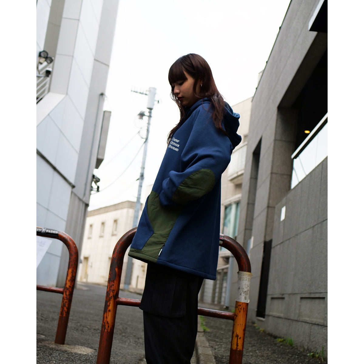 UNFRM x Kinetics REVERSE FLEECE EMBROIDERY PULLOVER PARKER