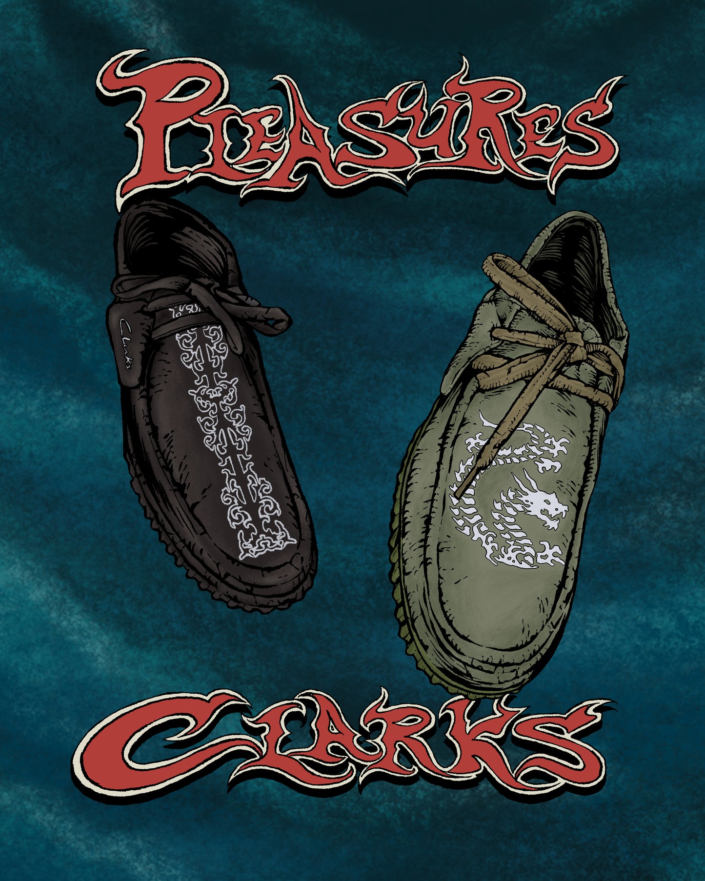 PLEASURES x Clarks TORHILL WOVEN