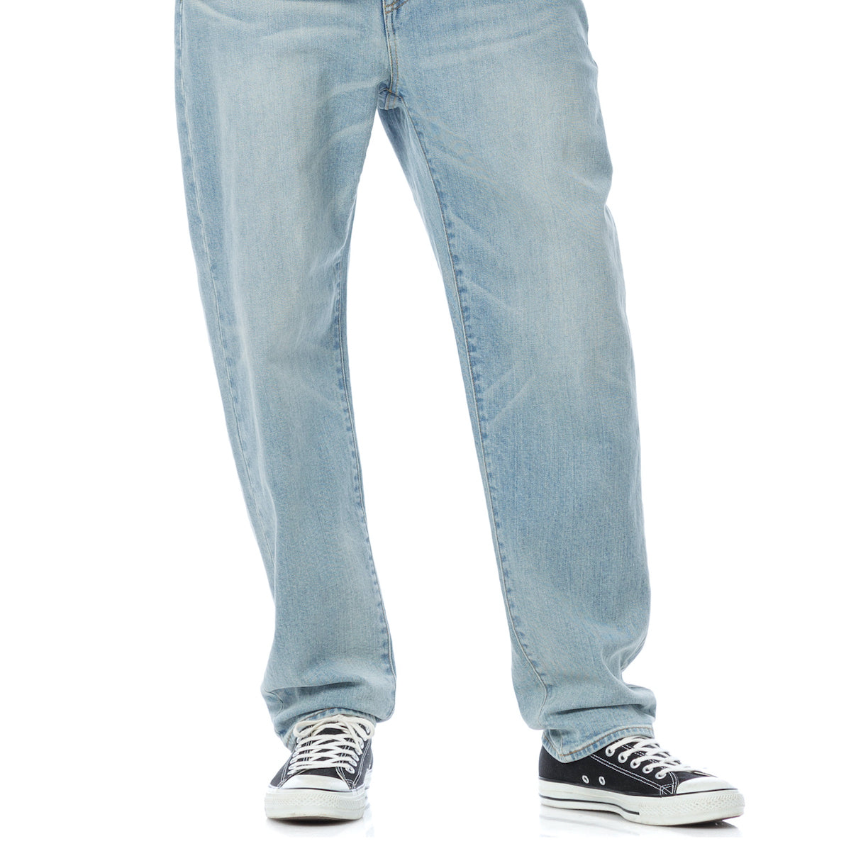 Damaged Denim Pants - Stretch Easy Fit Tapered