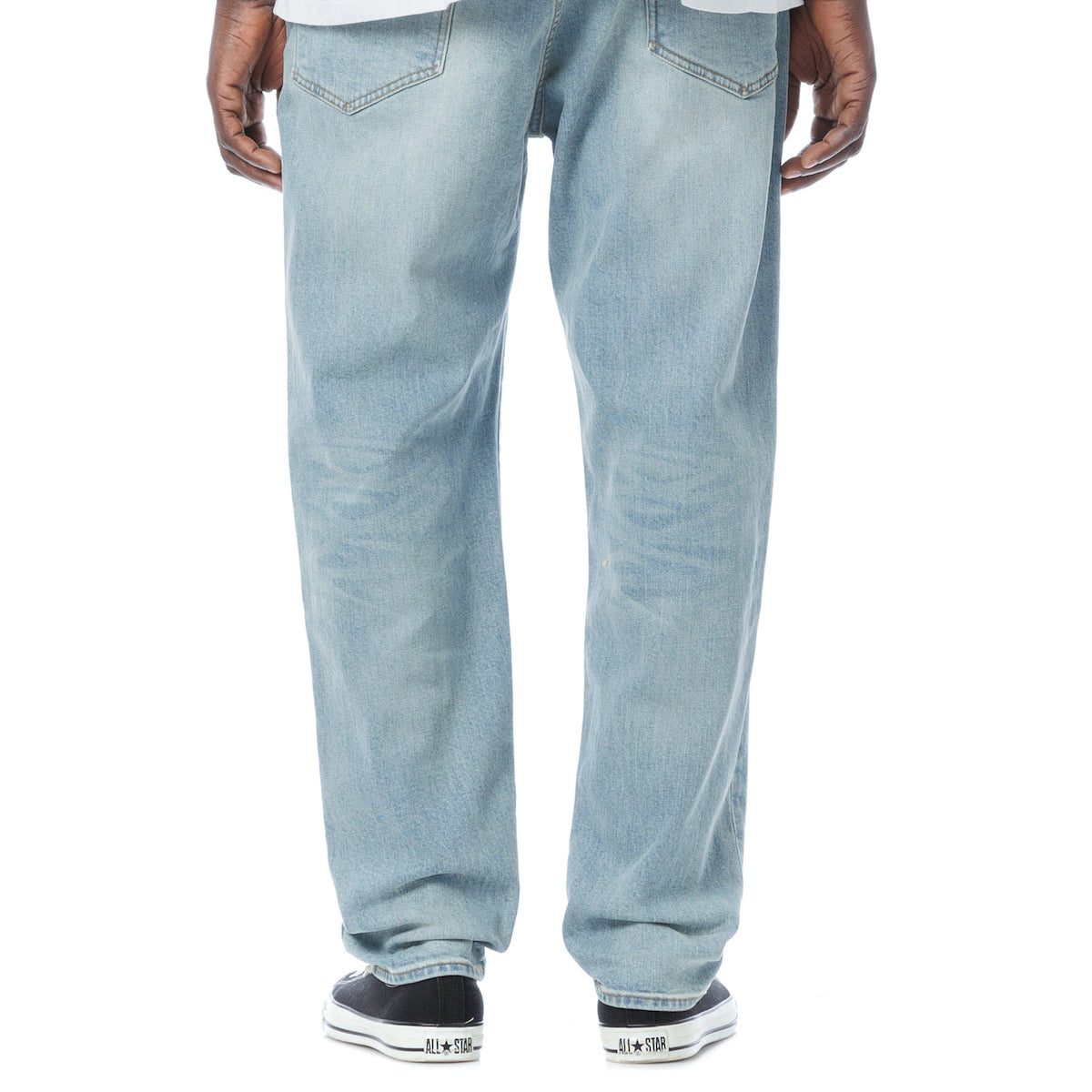Damaged Denim Pants - Stretch Easy Fit Tapered