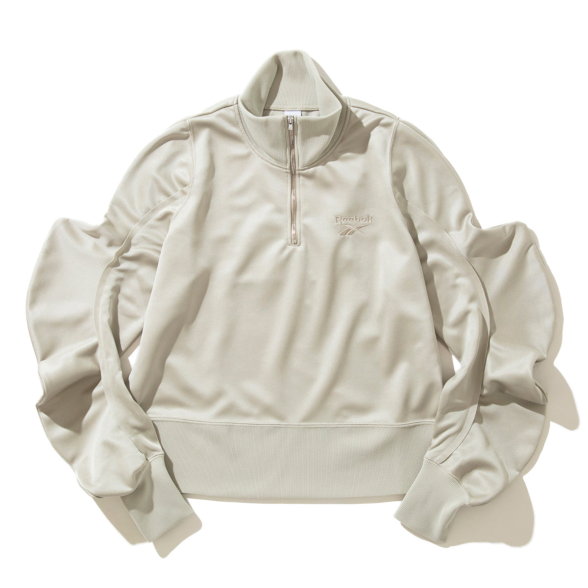 Reebok half zip deformed sweat shirt
