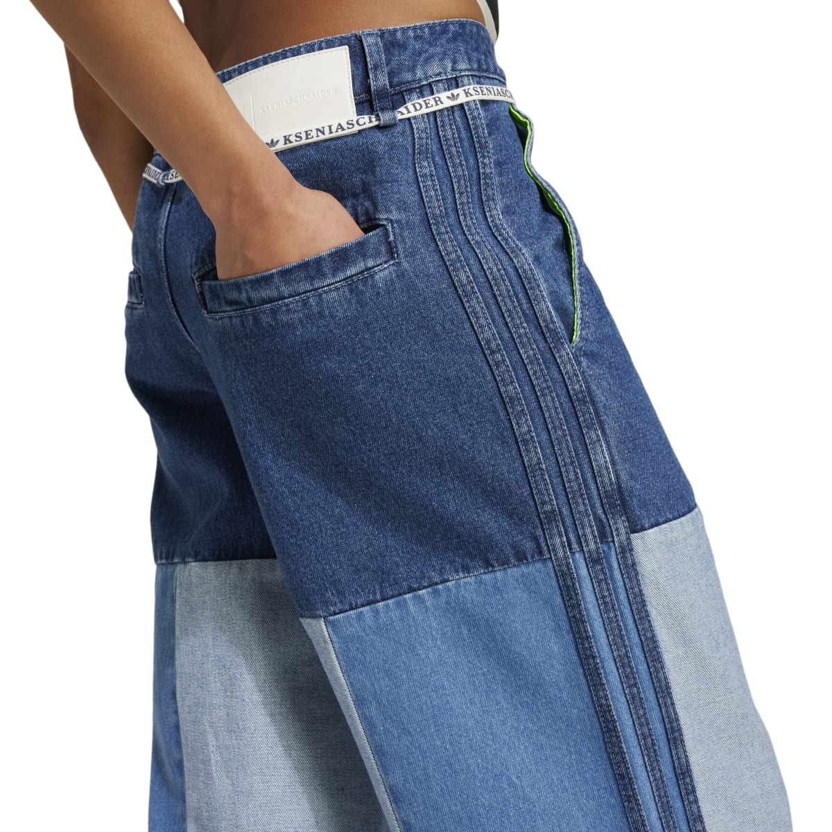 KSENIA PATCHWORK STRAIGHT LEG JEANS