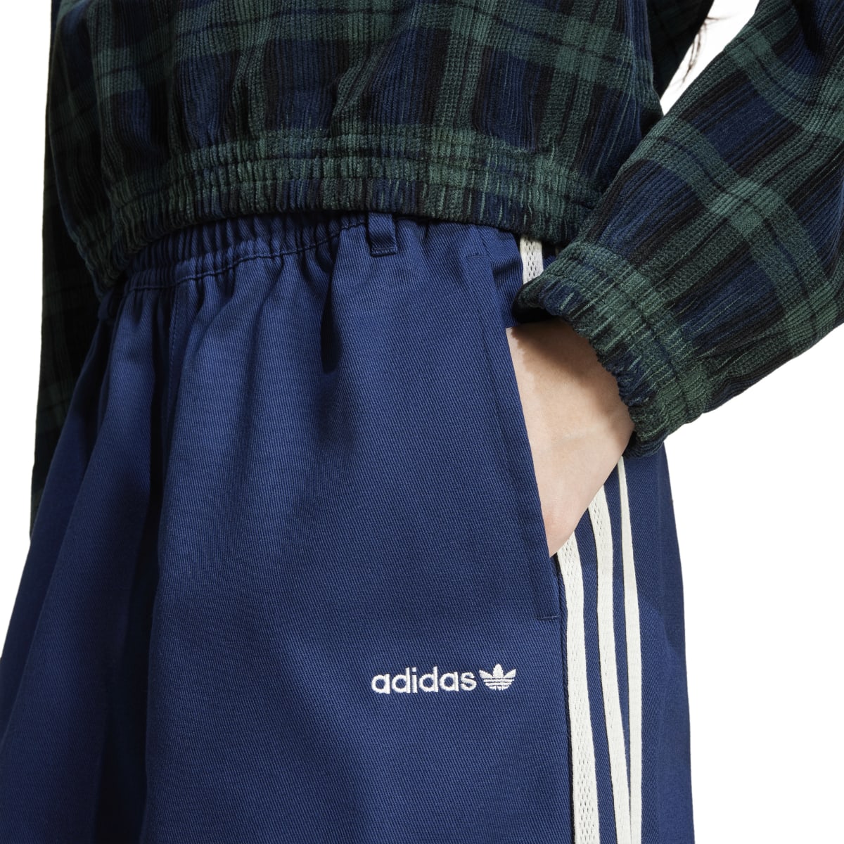 COTTON TWILL MIDI SKIRT