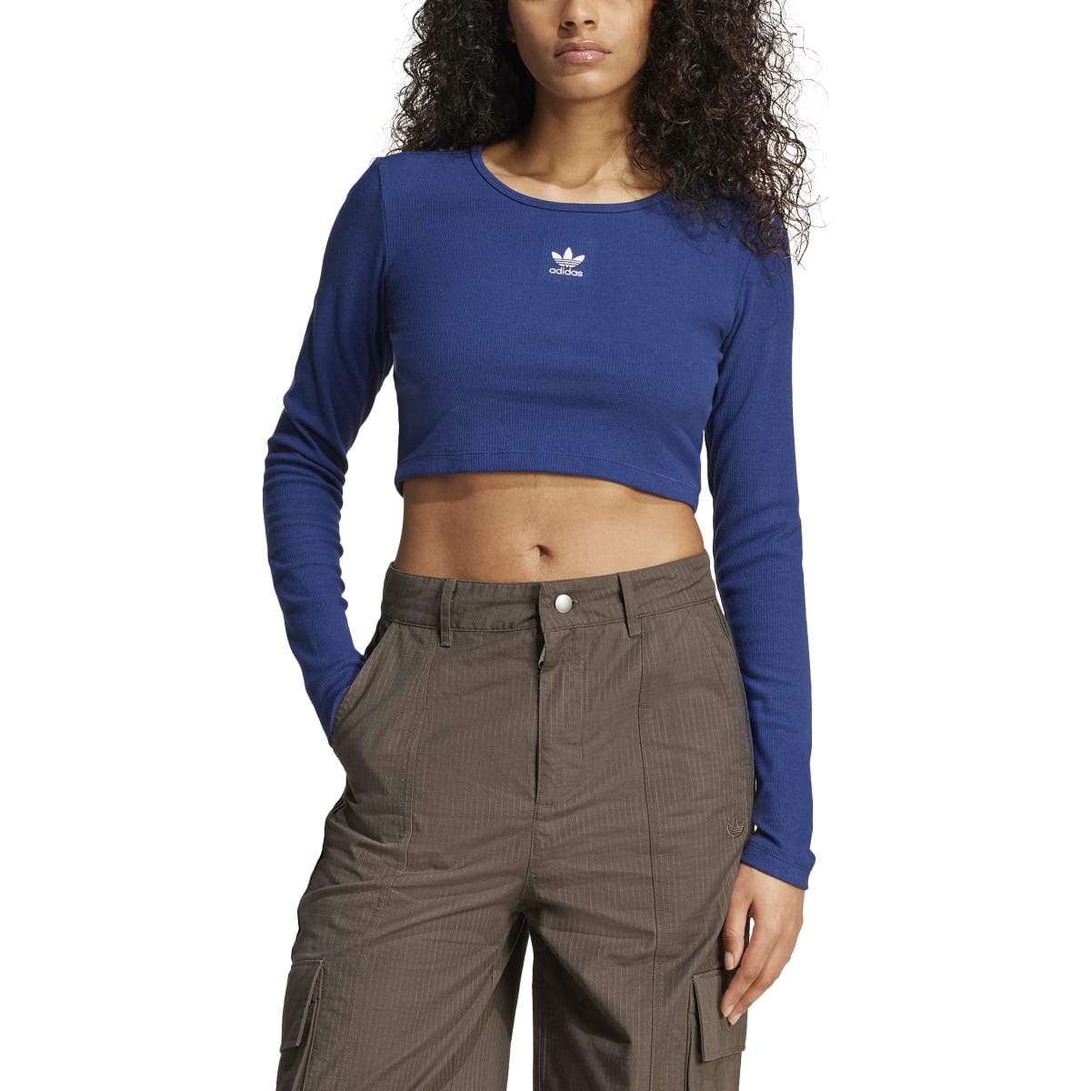 ESSENTIALS RIB CROPPED LONGSLEEVE