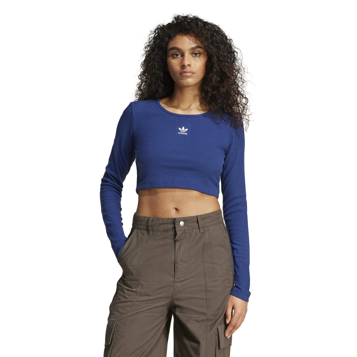 ESSENTIALS RIB CROPPED LONGSLEEVE