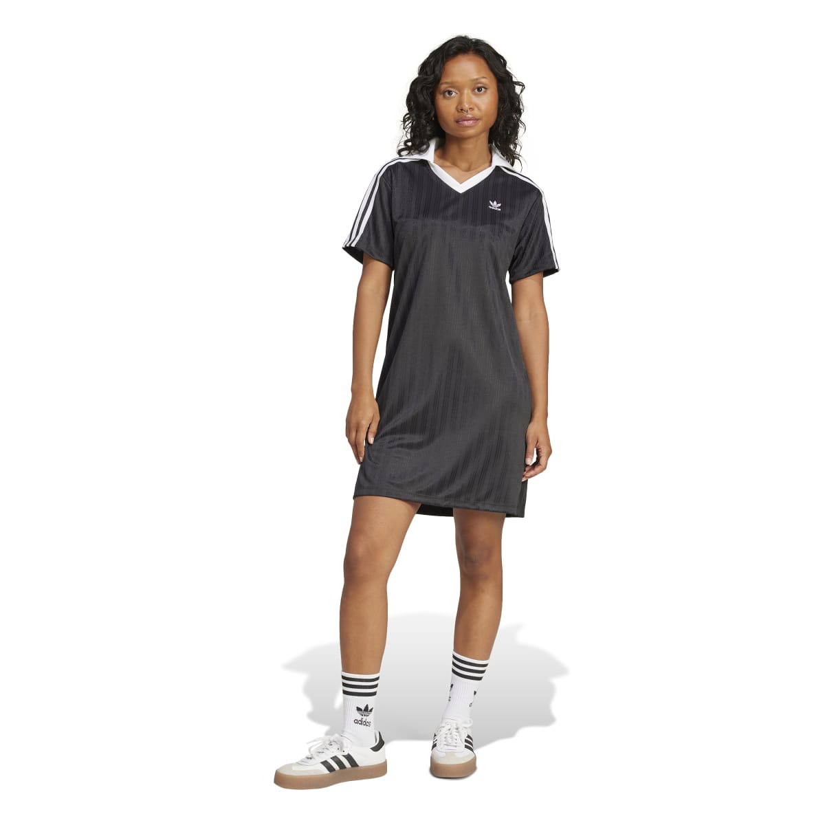 ADICOLOR FOOTBALL JACQUARD V-NECK DRESS