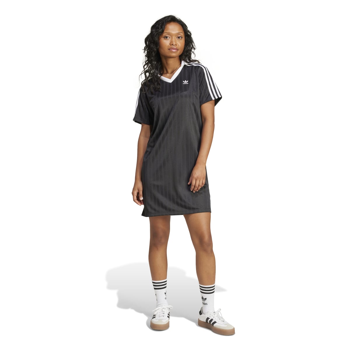 ADICOLOR FOOTBALL JACQUARD V-NECK DRESS
