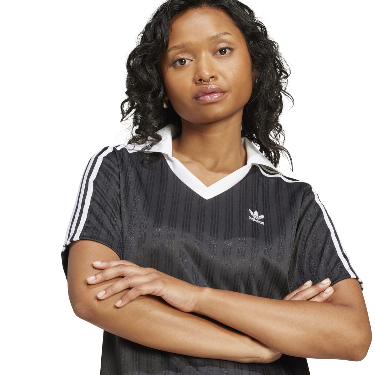 ADICOLOR FOOTBALL JACQUARD V-NECK DRESS