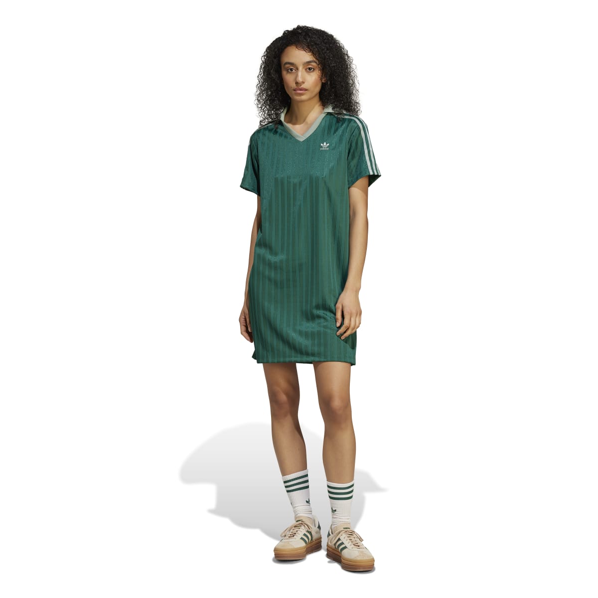 ADICOLOR FOOTBALL JACQUARD V-NECK DRESS