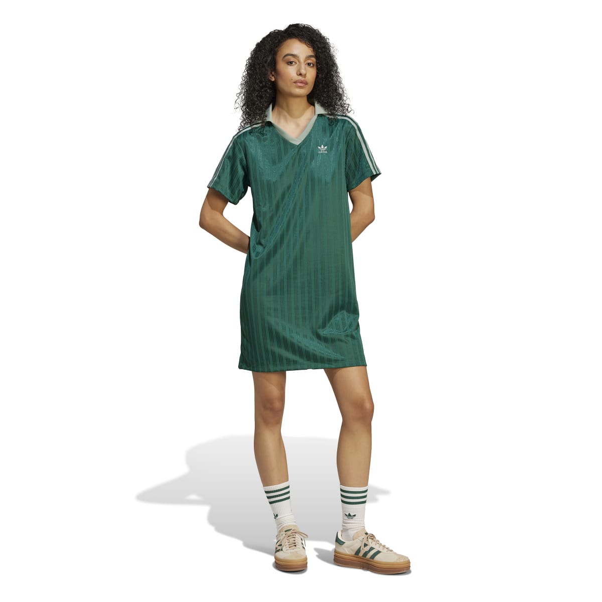 ADICOLOR FOOTBALL JACQUARD V-NECK DRESS