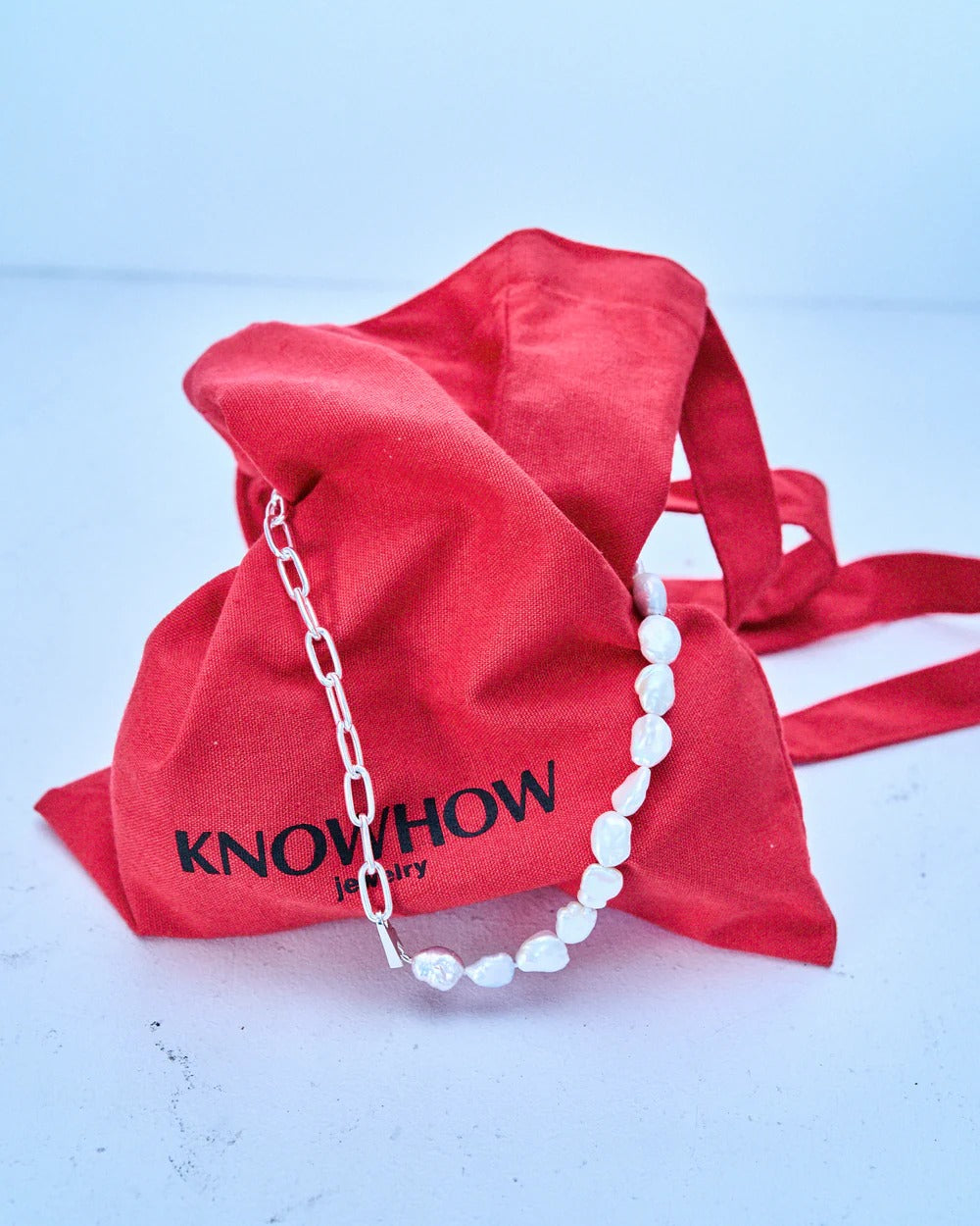 Clip Necklace/Big Pearl