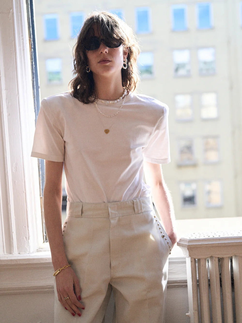 Clip Necklace/Big Pearl