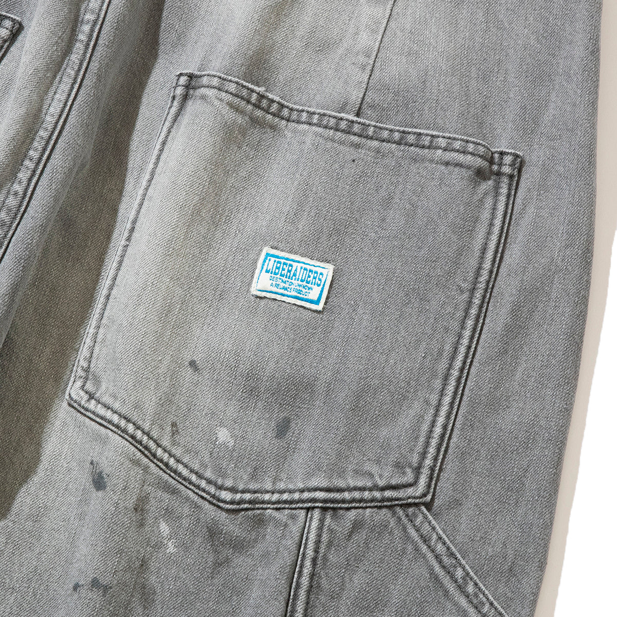 Liberaiders for Kinetics STAMPED DENIM SARROUEL PANTS