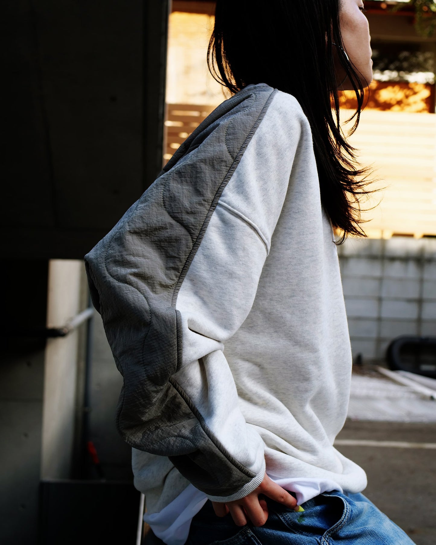 COTTON FLEECE QUILTED CREWNECK III for Kinetics