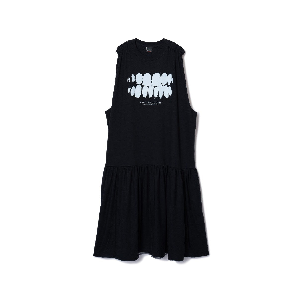 GATHER SLEEVE ONE-PIECE