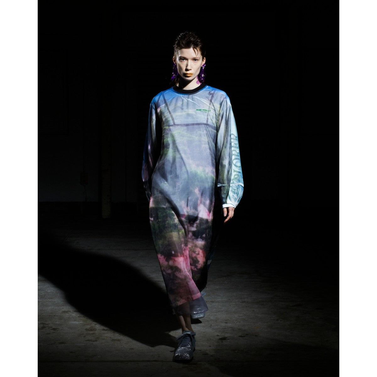 DIRECT PRINT SHEER ONE-PIECE