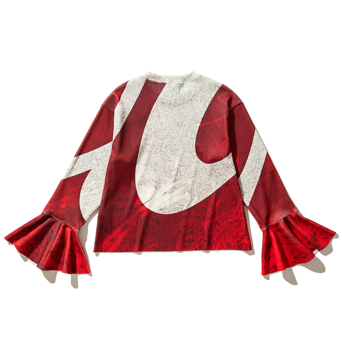 PRINT RIB FLARE SLEEVE C/S