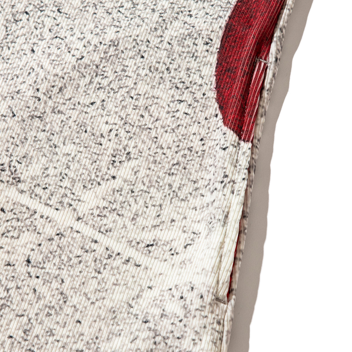 PRINT RIB LONG SLEEVE ONE-PIECE