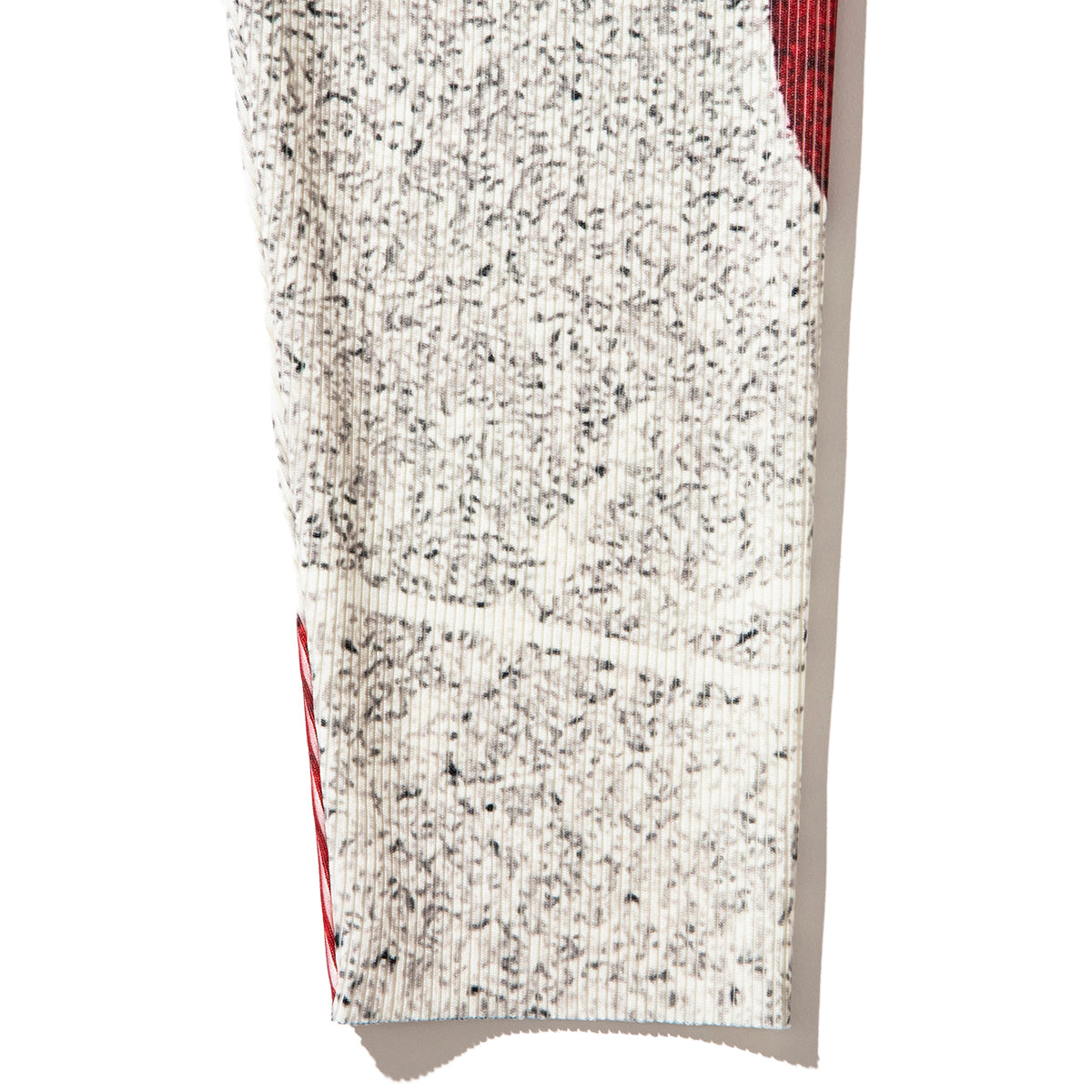 PRINT RIB LONG SLEEVE ONE-PIECE