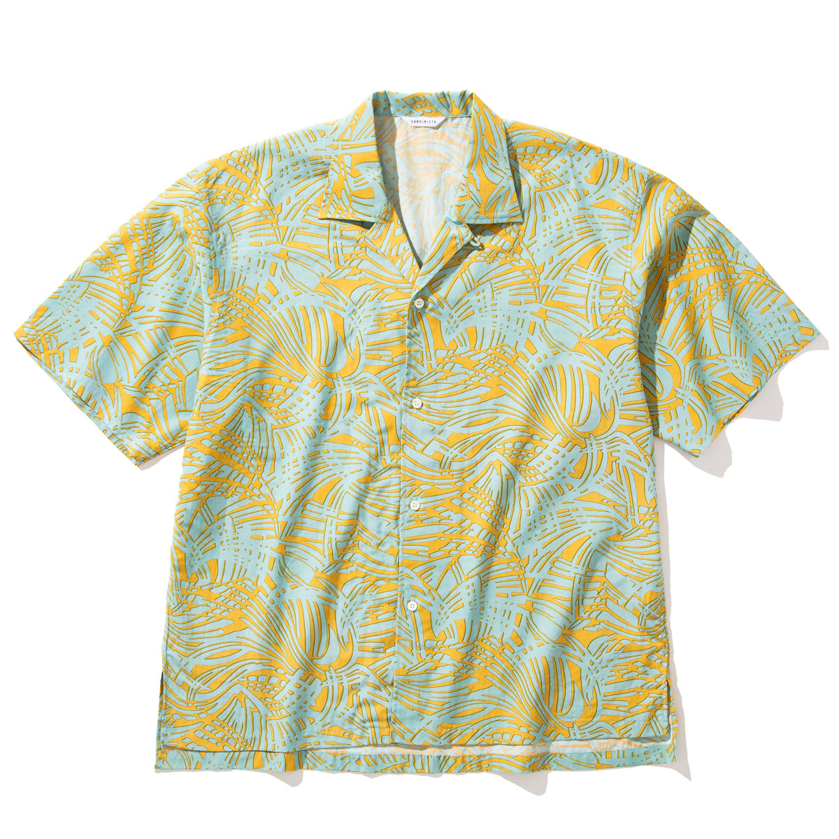 Patterned Open Collar S/S Shirt