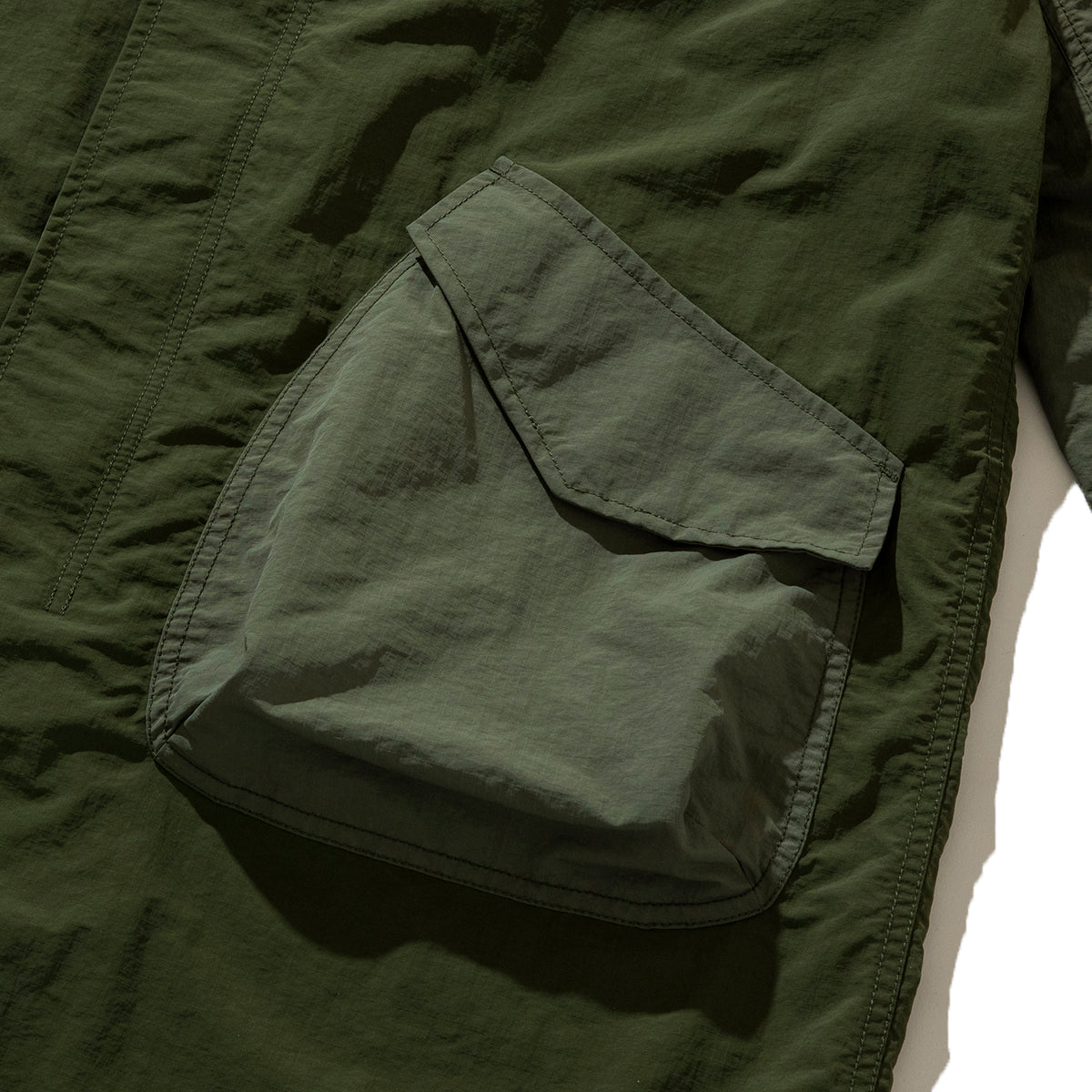 PACKABLE RIPSTOP BALCOLLAR COAT