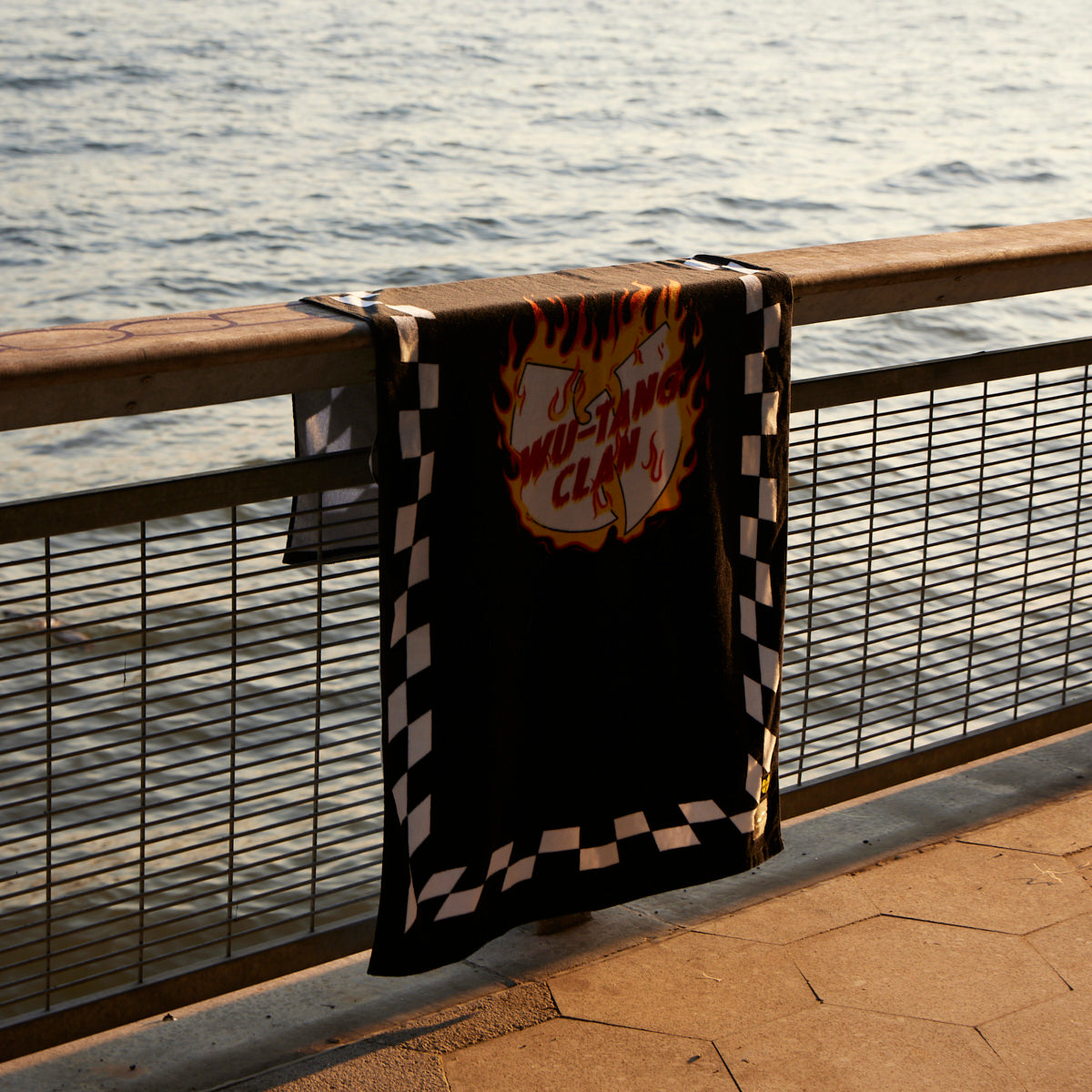 Blocks On Fire Beach Towel