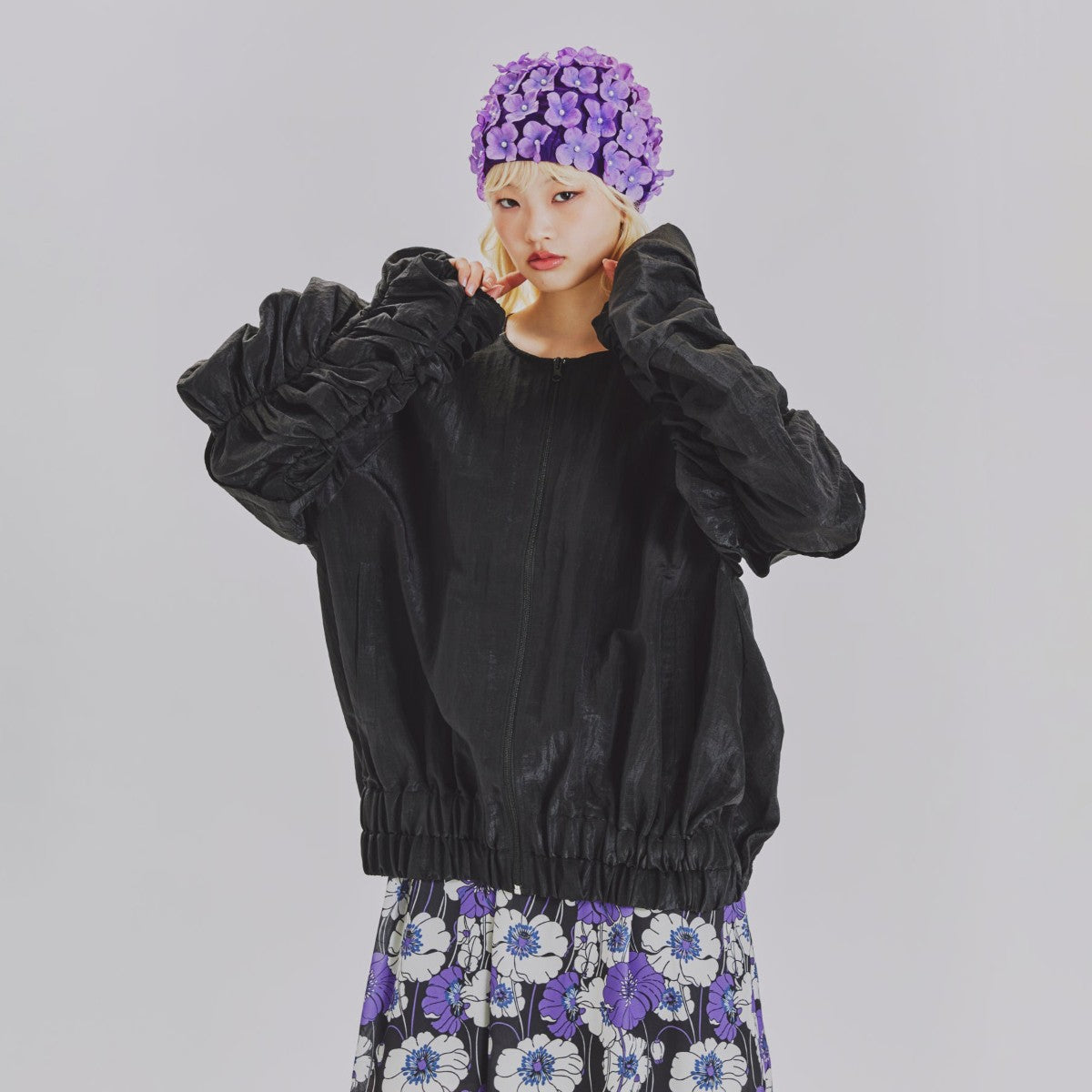 GATHERED 2-WAY BLOUSON