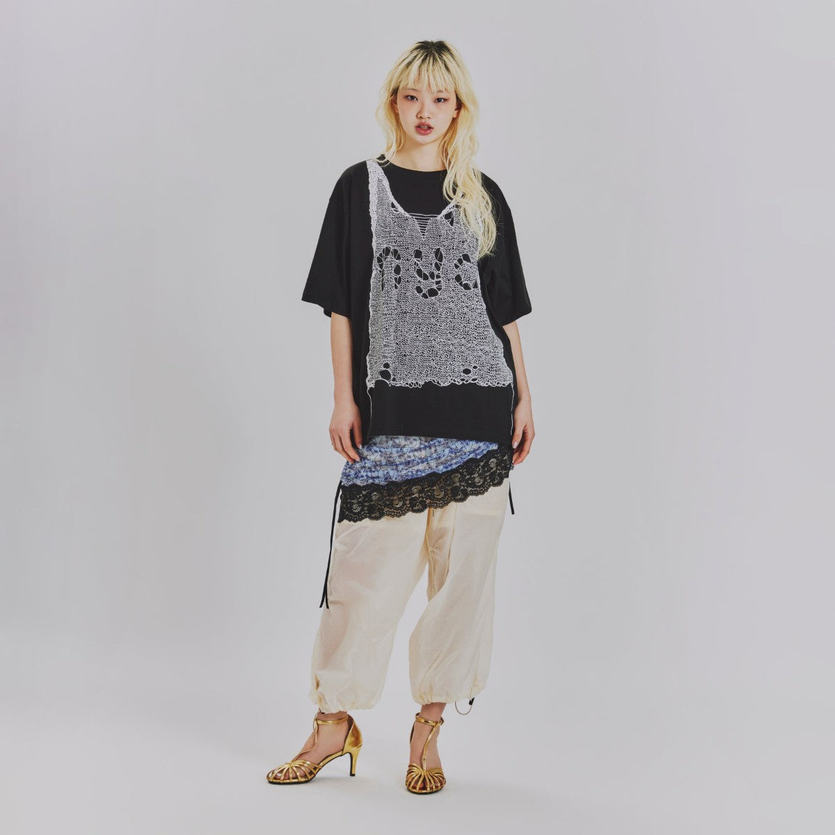 TROMPE LOEIL PRINT OVERSIZED T-SHIRT