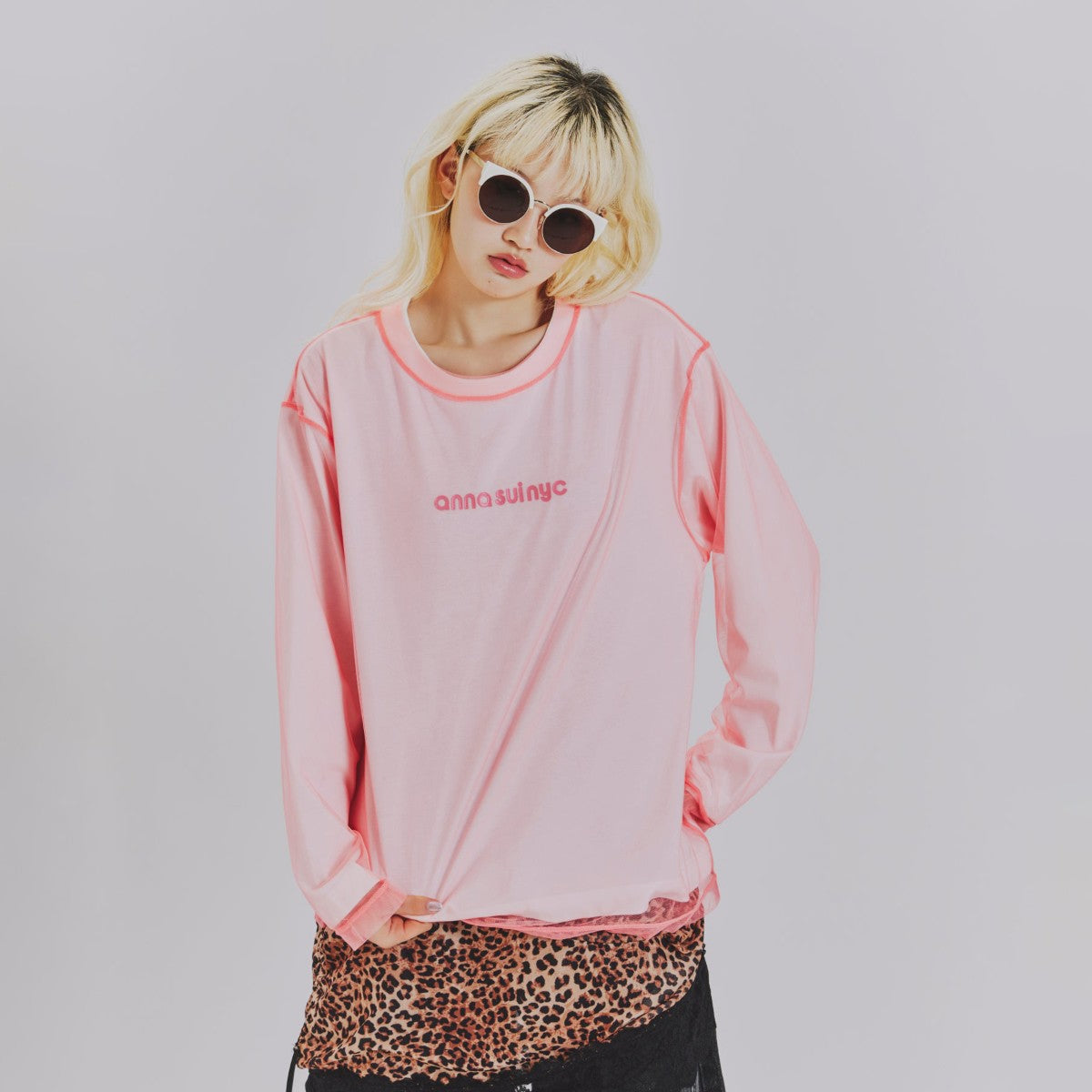 MESH LAYERED LONG T-SHIRT