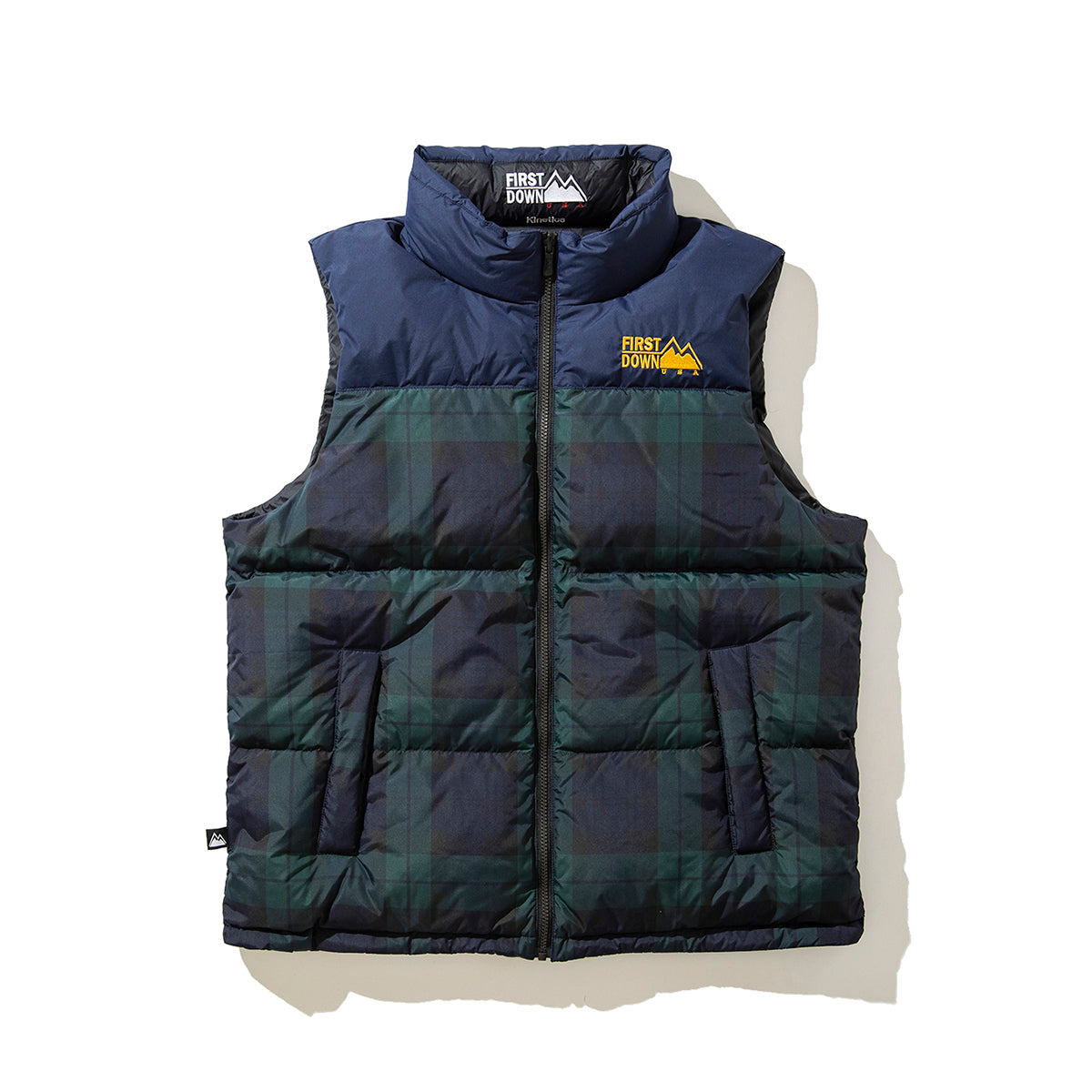 Kinetics × FIRST DOWN BUBBLE DOWN VEST MICROFT(R) 【11月上旬発送予定】
