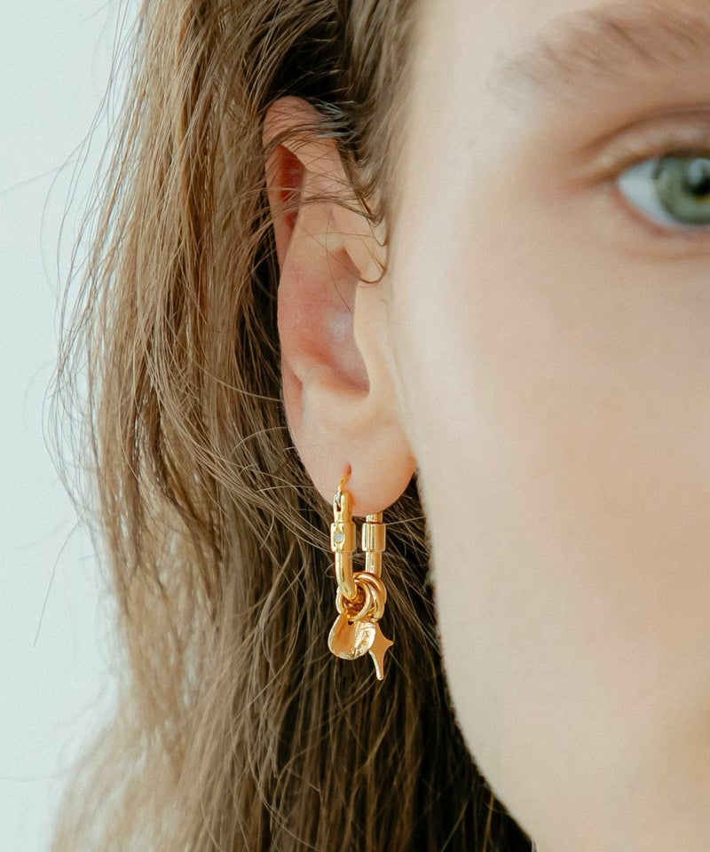 Sammy charm pierced earrings