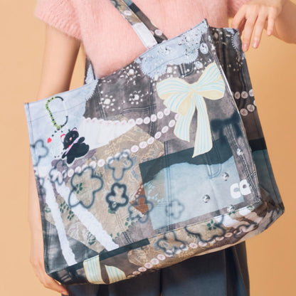 Collage Print Tote