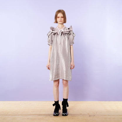 Mini Dress with Ruffled Flap