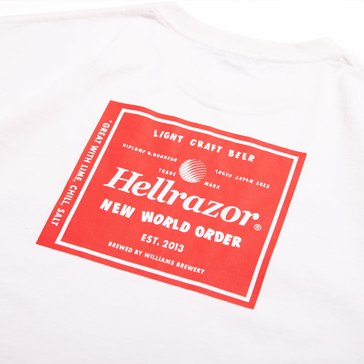 NWO BEER LABEL SHIRT design by TOYA HORIUCHI 