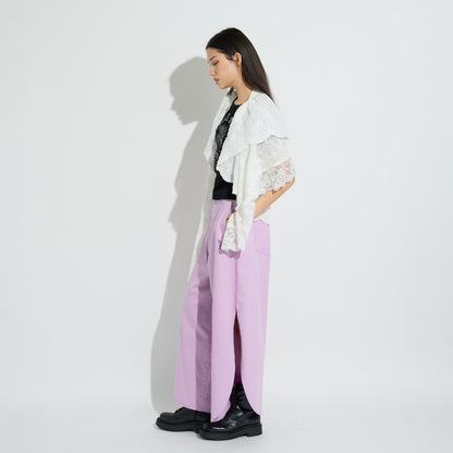 ASYMMETRICAL LACE SKIRT