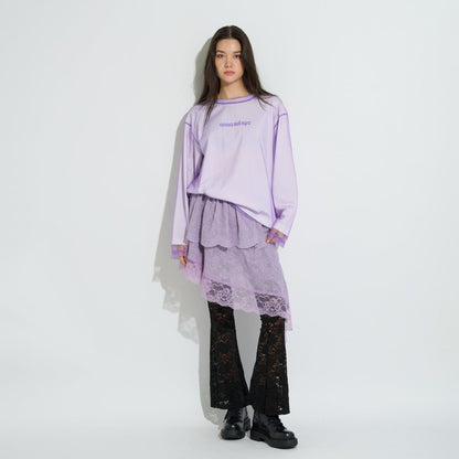 ASYMMETRICAL LACE SKIRT