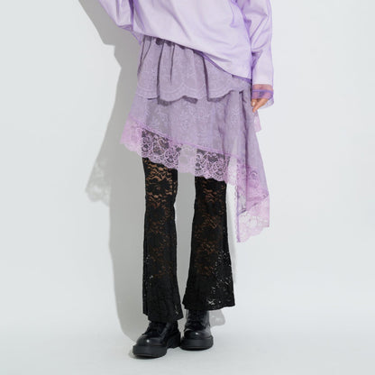 ASYMMETRICAL LACE SKIRT