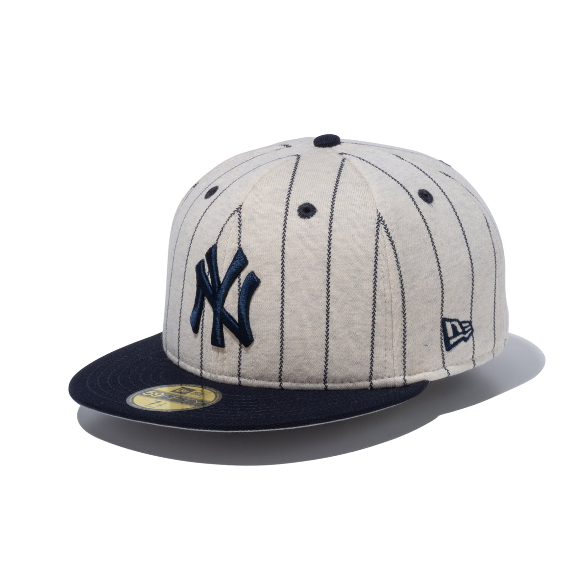 NEW YORK YANKEES OATMEAL HEATHER PINSTRIPE 59FIFTY