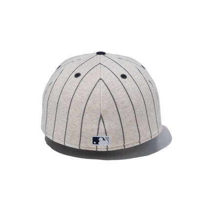 NEW YORK YANKEES OATMEAL HEATHER PINSTRIPE 59FIFTY