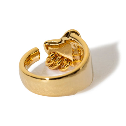 Coil heart ring