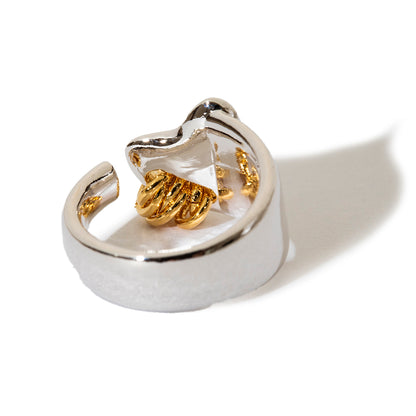 Coil heart ring