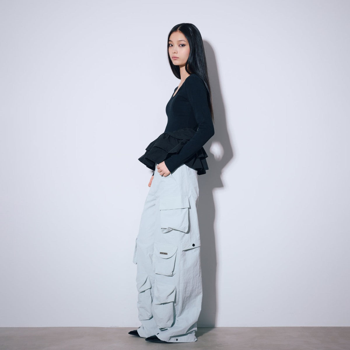 MATTE BAGGY LONG PANTS