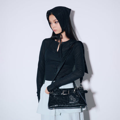 FAKE LEATHER BELT DESIGN BAG