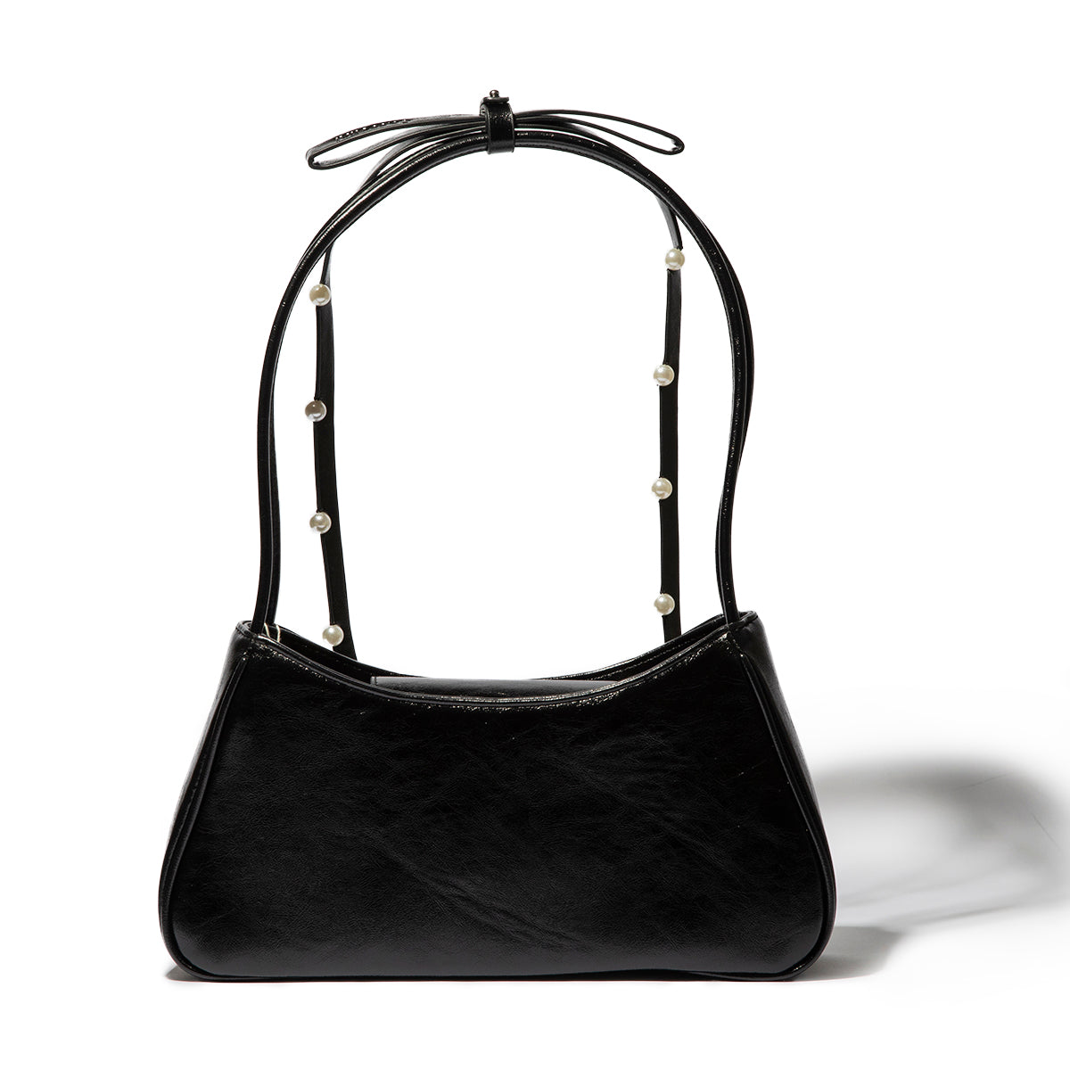 Shoulder Ribbon Enamel Bag